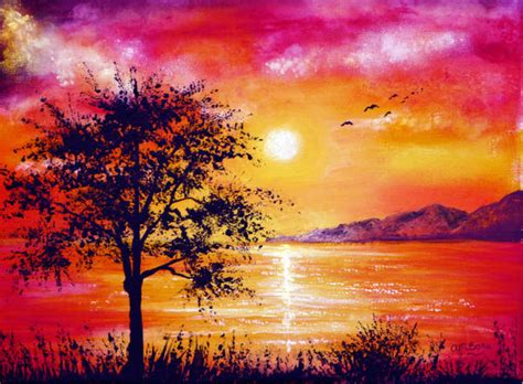 Sunset Tree by AnnMarieBone on DeviantArt