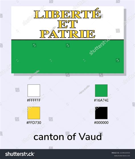 Vector Illustration Canton Vaud Flag Isolated Stock Vector (Royalty ...