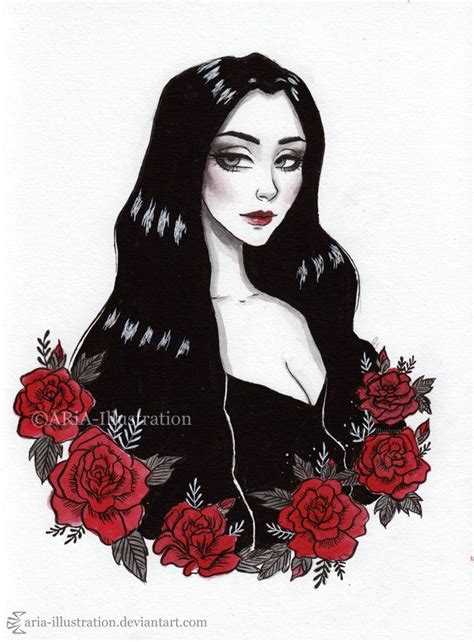 My 25. day of inktober. Morticia Addams -ink, fan art | FACEBOOK | INSTAGRAM| TUMBLR | SOCIETY6 ...