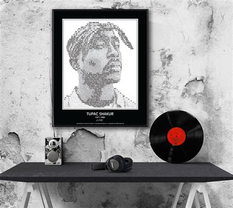 Tupac 2pac Quotes Poster / Print Tupac Portrait Made From - Etsy