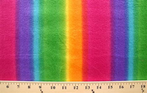Rainbow Stripes (Ombre Stripes Multi Bright) Fleece Fabric Print | Fleece fabric, Printing on ...