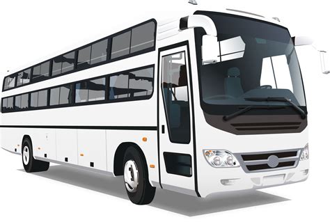 Download White Bus PNG Image for Free