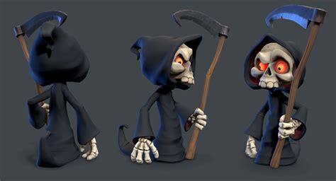 Cute Grim Reaper 3D Model $99 - .c4d .fbx - Free3D