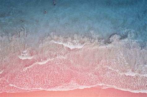 HD wallpaper: Pink Sands, water on seashore, ocean, wave, beach, pink ...