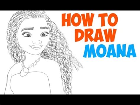 Easy Moana Sketch - How To Draw Moana Really Easy Drawing Tutorial ...