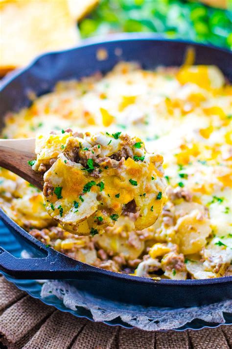 Easy Potatoes and Ground Beef - Soulfully Made