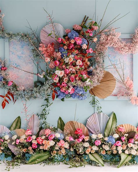 3 Sculptural Floral Backdrops With Colorful Designer Fashion ⋆ Ruffled ...