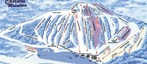 Cascade Mountain trail map, Cascade Mountain ski map, Cascade Mountain snowboard map