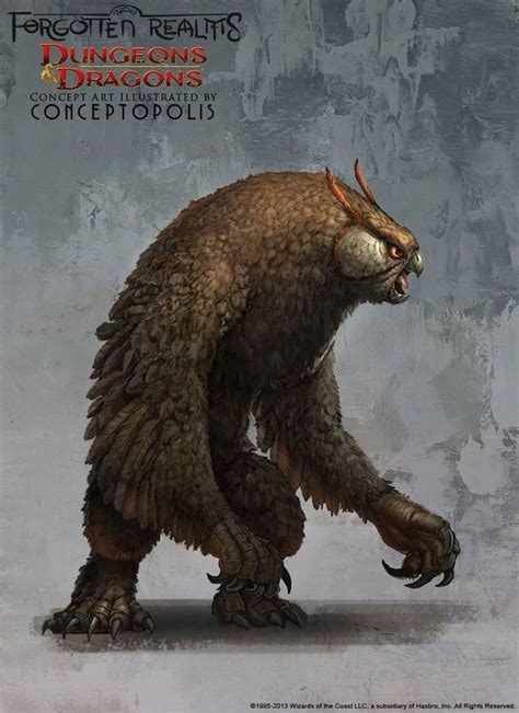 Owlbear (standard/basic) by Conceptopolis on DeviantArt | Fantasy monster, Fantasy beasts ...