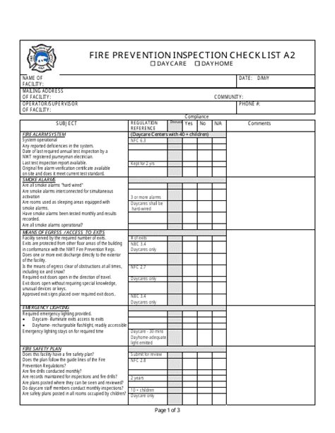 Yellowknife, Canada Fire Prevention Inspection Checklist Form - Fill Out, Sign Online and ...