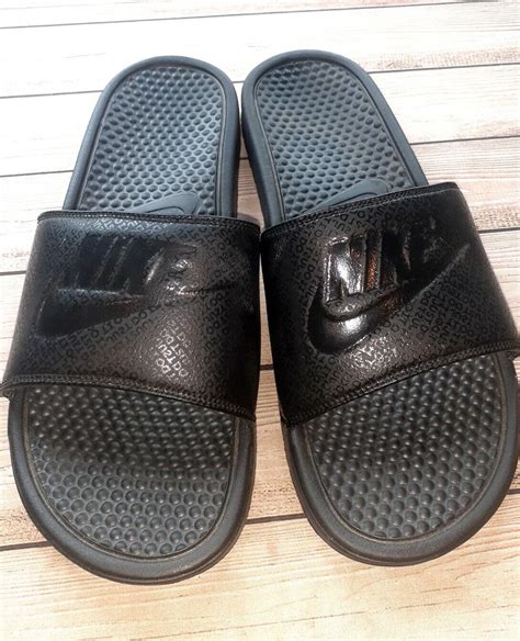 Nike Benassi JDI Men’s Triple Black Slides Sandals 34… - Gem