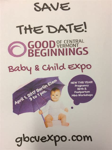 Baby & Child Expo – Good Beginnings of Central VT | Family Center of Washington County