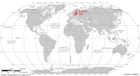 World Map Baltic Sea