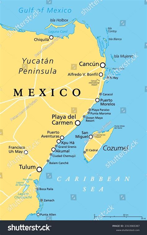 Map Of Cancun And Riviera Maya - Wynne Karlotte