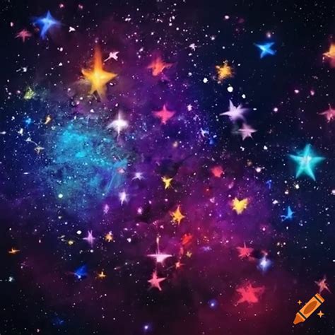 Colorful space art with countless stars on Craiyon