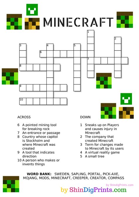 Minecraft Word Search Printable - Word Search Printable