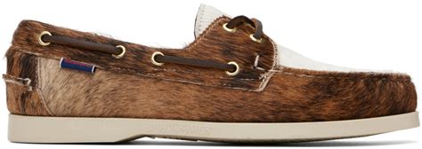 Sebago: Brown Docksides Portland Raw Boat Shoes | SSENSE UK