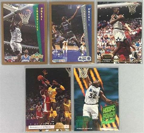 Lot of 5 Shaquille O Neal Rookie Cards - Matthew Bullock Auctioneers