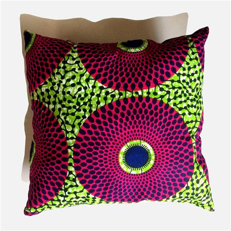 Ankara African Wax Print Sofa Throw Pillow Cushion Cover Complete Pillow 16" x16" · Ramsjay ...