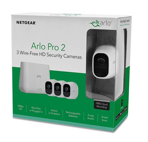 Arlo Pro 2 - 3 Wire-Free Camera 1080P HD Smart Security System ...