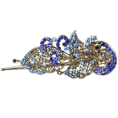 Aliexpress.com : Buy Newest Crystal Peacock Hair Clips Hairpins For Hair Clip Beauty Tools from ...