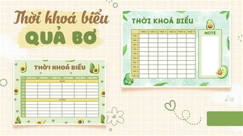 80+ mẫu trang trí thời khóa biểu đẹp cho học sinh, sinh viên