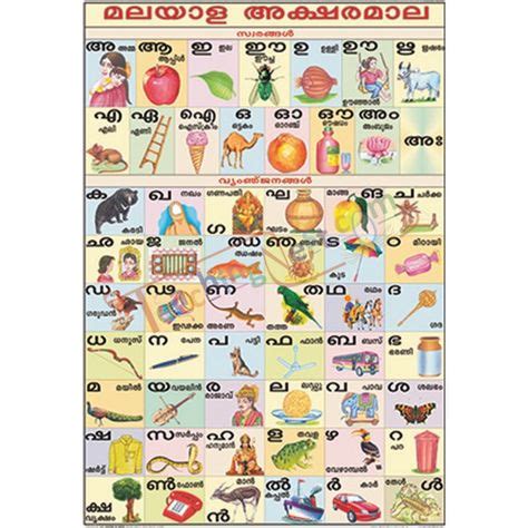 Malayalam Alphabet Chart (70x100cm) (With images) | Alphabet charts ...