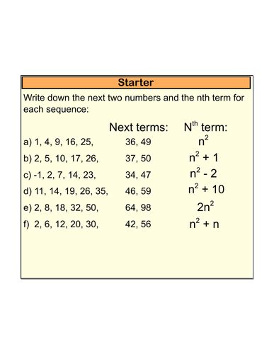 Full lesson on finding the Nth term of quadratic sequences | Teaching ...