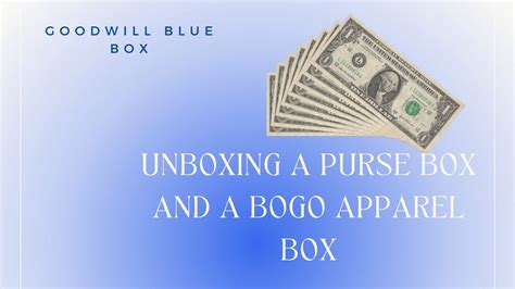 Goodwill Blue Box Purse and Apparel Box Unboxing - YouTube