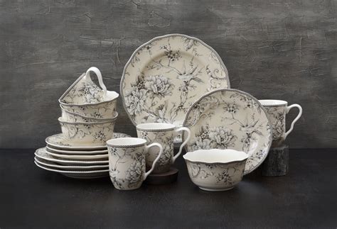 222 Fifth Adelaide Antique White 16 Piece Dinnerware Set - Walmart.com