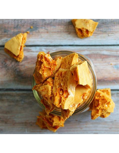 Chocolate Dipped Honeycomb Candy recipe from @crustcutoff - a fun delicious candy made with ...