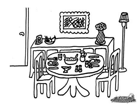 Dining Room Coloring Pages to Print - Free Printable Coloring Pages