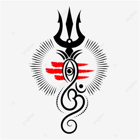 Om Logo Tattoo Design With Lord Shiva Eye And Trishul, Om Tattoo, Lord Shiva Eye, Happy Maha ...