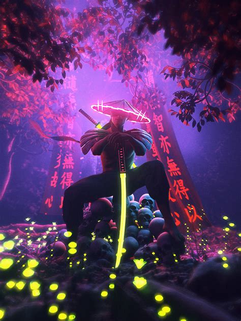 Neon Samurai Wallpapers - Top Free Neon Samurai Backgrounds - WallpaperAccess