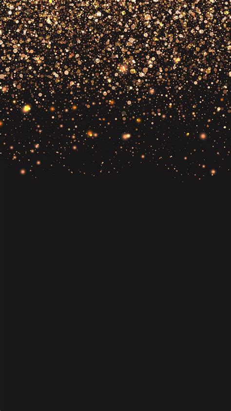 Free Wallpaper, Black, Night Background Images, Black Gold Stars In The Night Sky Background H5 ...