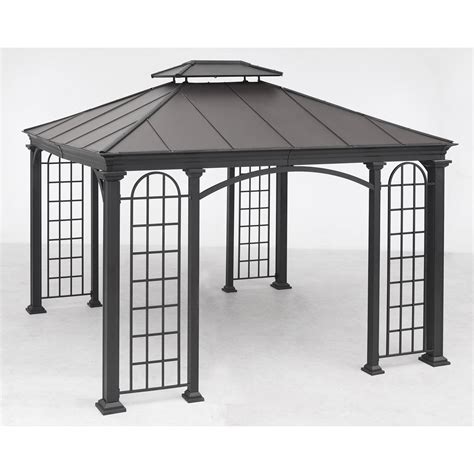 12 Ft. x 10 Ft. Steel and Aluminum Gazebo | Wayfair