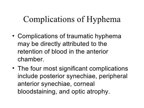 Traumatic Hyphema