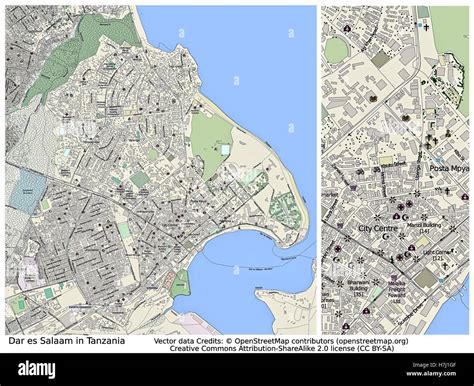 Map Of Dar Es Salaam City Centre - Map Distance