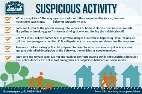 Suspicious Activity | Worthington, OH - Official Website