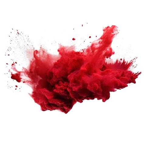 Premium PSD | Splashes of red powder paint