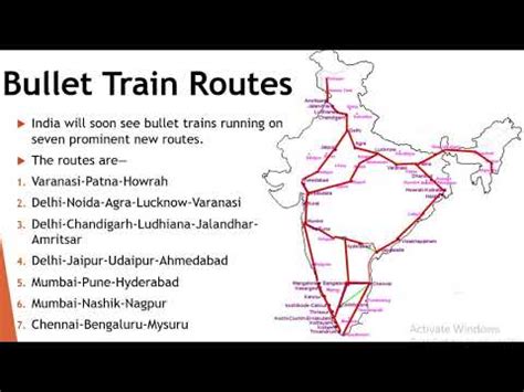 Bullet Train Routes in India || Seven Routes || With Route and Map || Learning with Tarun - YouTube