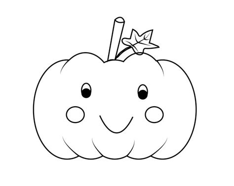 Smiling face Pumpkin Coloring Pages – Free Coloring Pages for Kids