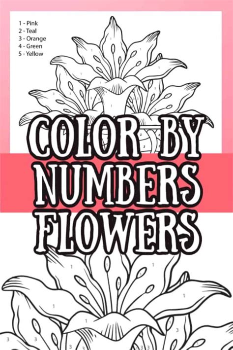 Free Color By Number Flowers - Made with Happy