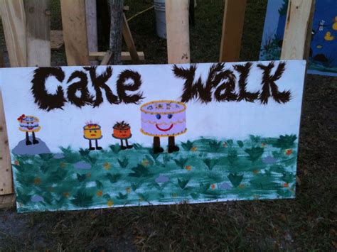 My cake walk sign Carnival Booths, Carnival Games, Work Anniversary, Anniversary Parties ...