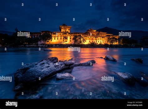 Punakha Dzong at night, Punakha, Bhutan Stock Photo - Alamy