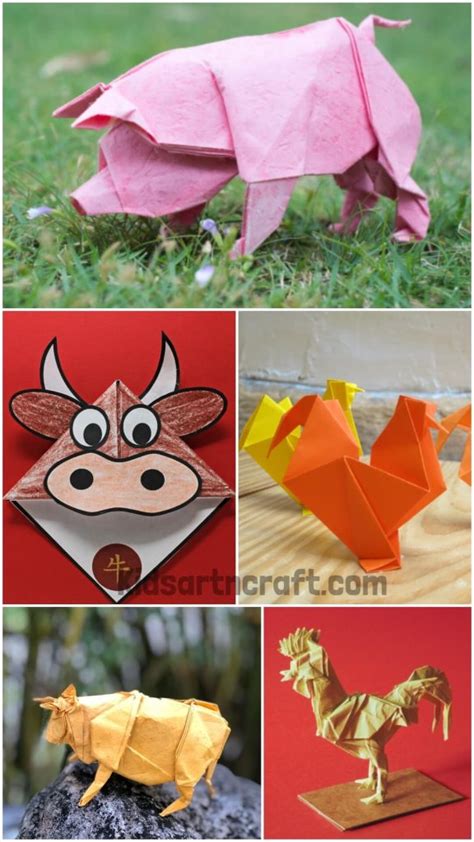 DIY Chinese Zodiac Animal Origami Projects - Kids Art & Craft