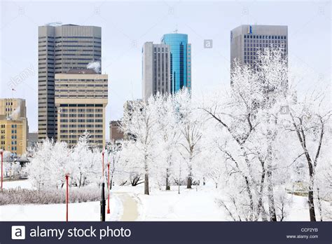 City skyline, winter, Winnipeg, Manitoba, Canada Stock Photo: 42128223 ...