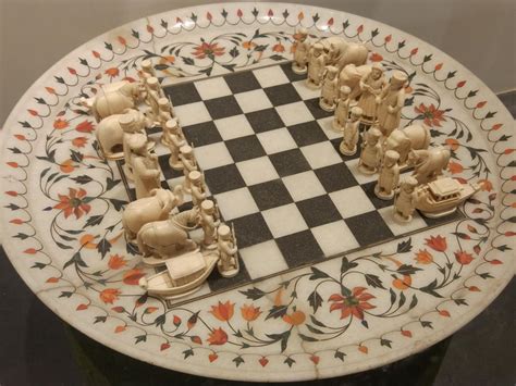 Chess set from Medieval India, with the pieces shaped after their ...