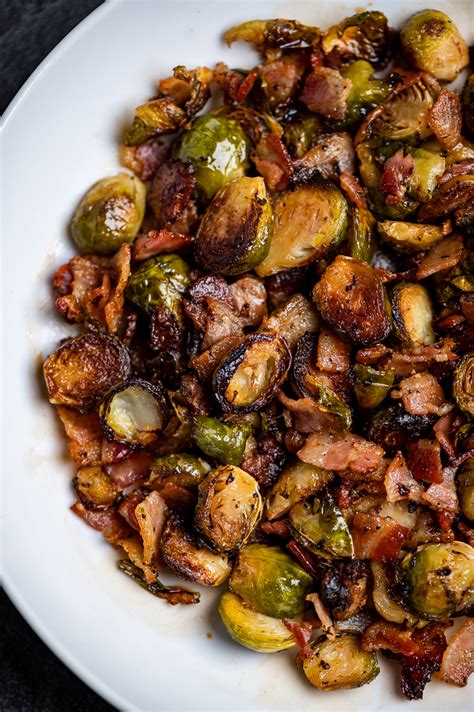 Roasted Brussels Sprouts with Bacon - The Genetic Chef