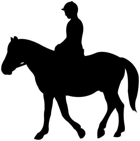 horse on jockey silhouette clipart png - Clipground